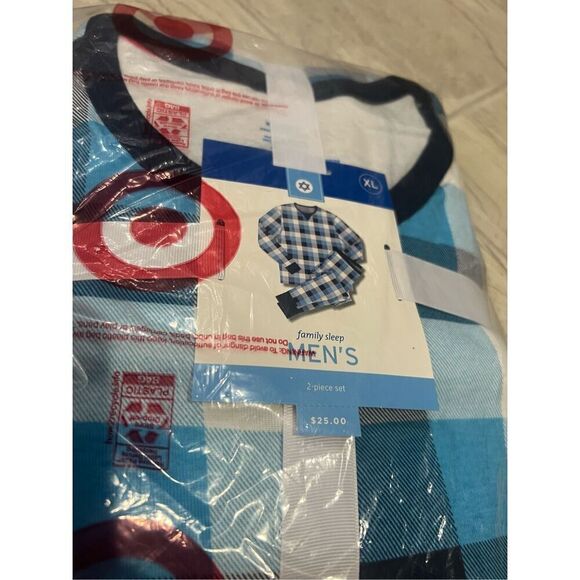 Family Sleep Mens Blue Buffalo Plaid 2-Piece Set Size XL NEW - Picture 2 of 6